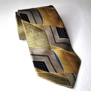 Murano Italia Geometric Pattern Silk Tie